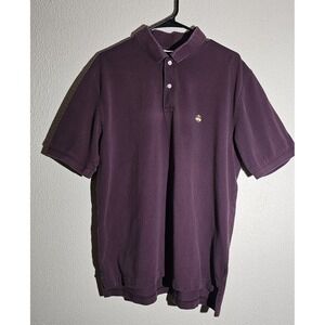 Vintage‎ Books Brothers 346 Maroon Mens Sz L 100% Cotton Polo Shirt Casual